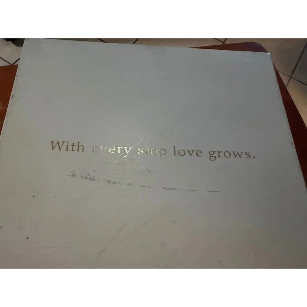 Our Journey Photo Album Faux Leather Burgundy Gold Lettering with Gift Box
